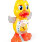 Electric Music Light Dancing Duck with Cute Blinking and Shaking Head Educational Electronic Pet