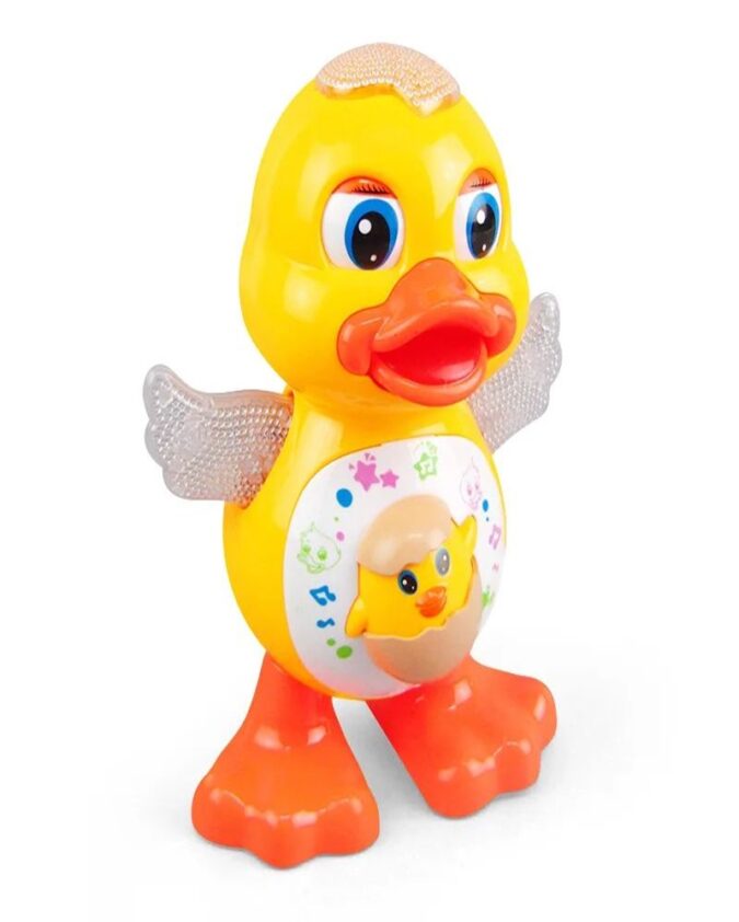 Electric Music Light Dancing Duck with Cute Blinking and Shaking Head Educational Electronic Pet