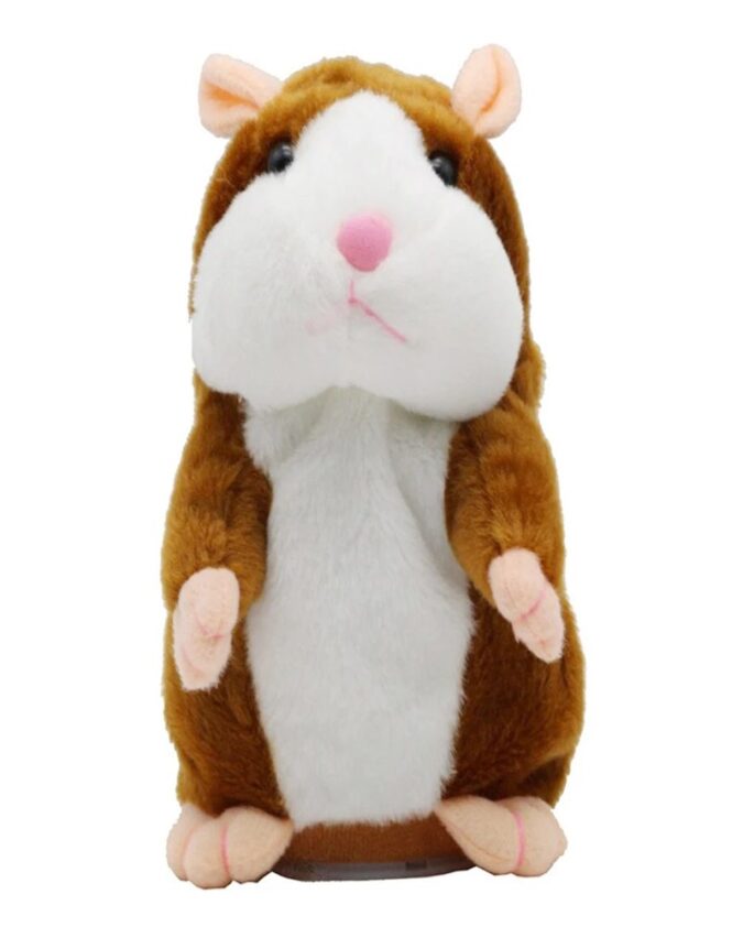 Electronic Voice Changing Talking Walking Record Hamster with Xmas Hat Stuffed Plush Doll Toy for Children Gift