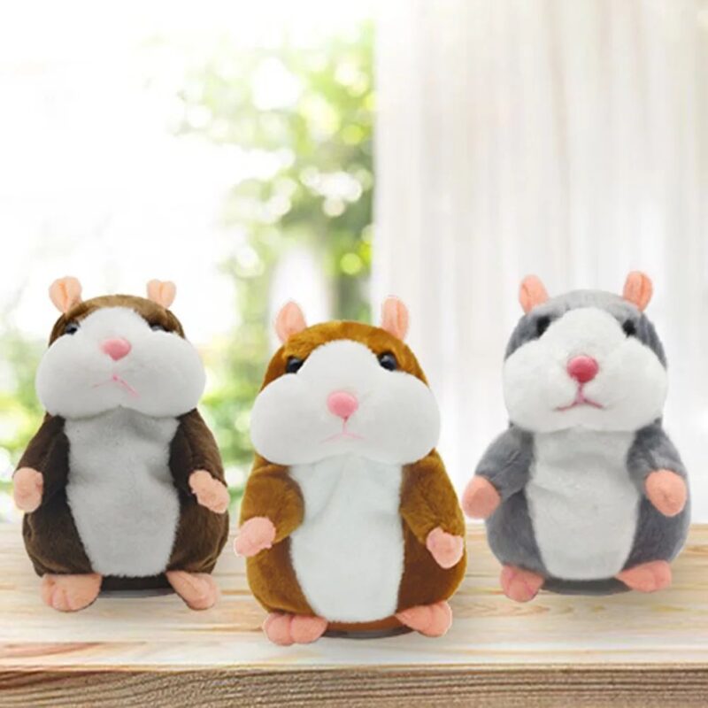 Electronic Voice Changing Talking Walking Record Hamster with Xmas Hat Stuffed Plush Doll Toy for Children Gift - Image 4