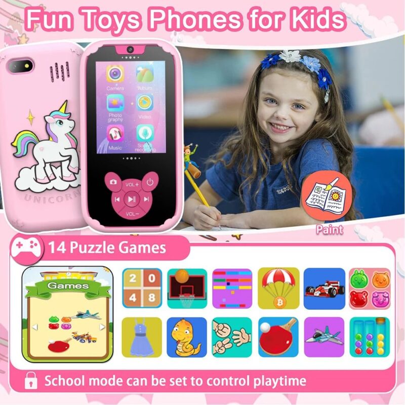 Kids Smart Educational Phone Toy with Dual Camera, Music Player & 8GB Games – Learning Gift for Ages 3–12 - Image 5