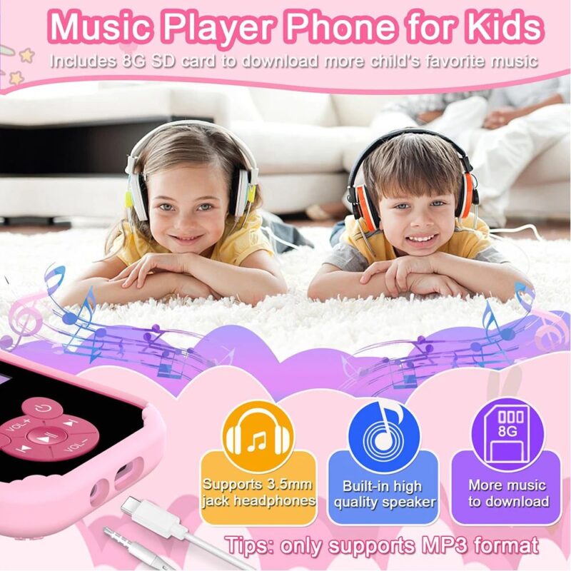 Kids Smart Educational Phone Toy with Dual Camera, Music Player & 8GB Games – Learning Gift for Ages 3–12 - Image 6