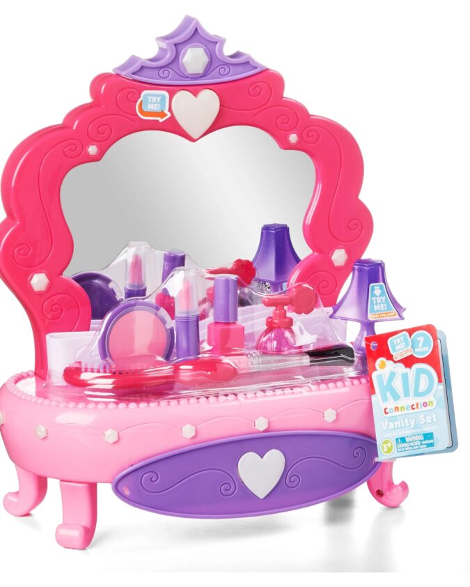 Light-Up Vanity Set with Storage Drawer, 7 Pieces