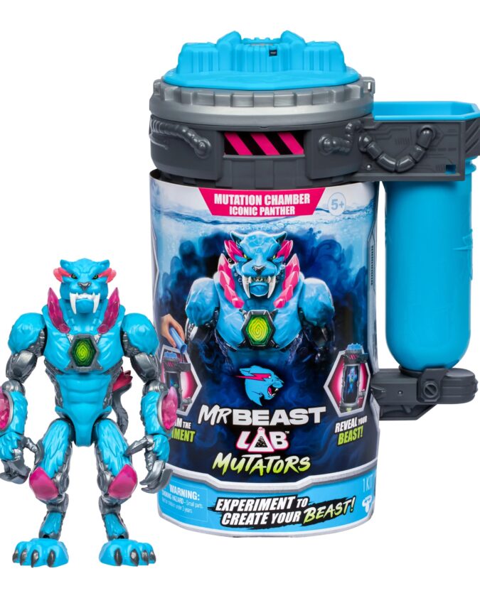 MrBeast Lab Mutators Iconic Panther Action Figure, Mutate the Ultimate Beast