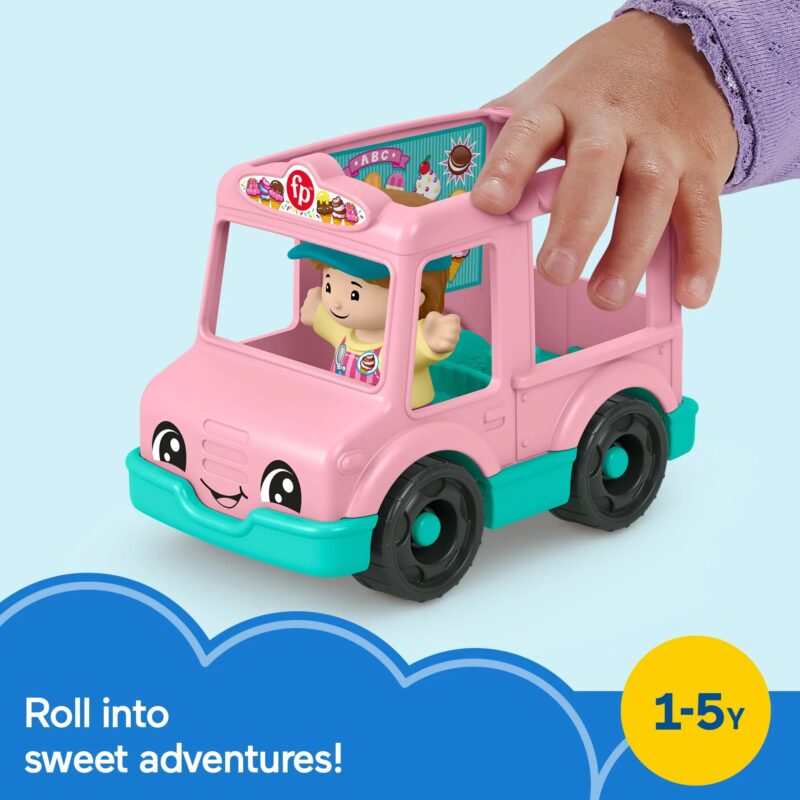 Ice Cream Truck, Push-Along Toy Vehicle & Figure for Toddlers & Kids - Image 4