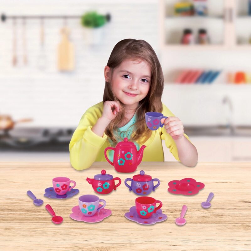 Tea Play Set with Light and Sound, 18 Pieces - Image 4